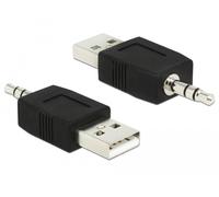 Delock 66069 cambiador de género para cable usb a 3,5 negro