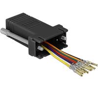 DeLOCK 66165 adaptador de cable Sub-D 9 pin Rj-45 Negro, Acero inoxidable - Adaptador para cable (Sub-D 9 pin, Rj-45, Female connector / Female connector, Negro, Acero inoxidable)