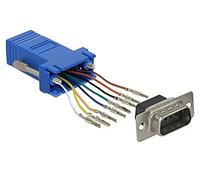 DeLOCK 66167 adaptador de cable Sub-D Rj-45 Negro, Azul, Acero inoxidable - Adaptador para cable (Sub-D, Rj-45, Male connector / Female connector, Negro, Azul, Acero inoxidable)