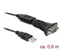 Delock 66282 cable de serie negro 1,8 m rs-232 usb tipo a