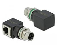 Delock 66316 cambiador de género para cable m12 rj45 negro