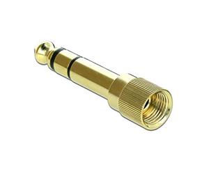 DeLOCK 66390 Adaptador de Cable 3.5 mm 6.35 mm Oro 66390, 3.5 mm, 6.35 mm, Macho/Hembra, Oro