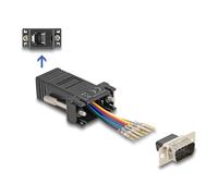 Delock 67072 cambiador de género para cable d-sub 9 rj12 negro