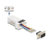 Delock 67073 cambiador de género para cable d-sub 9 rj12 blanco