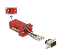 Delock 67074 cambiador de género para cable d-sub 9 rj12 rojo