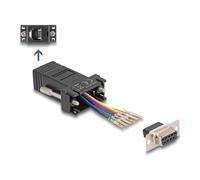 Delock 67077 cambiador de género para cable d-sub 9 rj12 negro