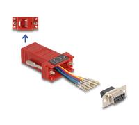 Delock 67079 cambiador de género para cable d-sub 9 rj12 rojo