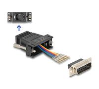 Delock 67082 cambiador de género para cable d-sub 15 rj12 negro