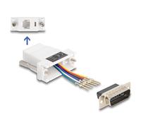 Delock 67083 cambiador de género para cable d-sub 15 rj12 blanco