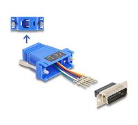 Delock 67085 cambiador de género para cable d-sub 15 rj12 azul