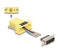 Delock 67086 cambiador de género para cable d-sub 15 rj12 amarillo