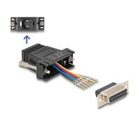 Delock 67087 cambiador de género para cable d-sub 15 rj12 negro