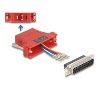 Delock 67094 cambiador de género para cable d-sub 25 rj12 rojo