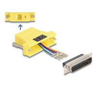 Delock 67096 cambiador de género para cable d-sub 25 rj12 amarillo