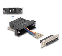 Delock 67097 cambiador de género para cable d-sub 25 rj12 negro