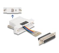 Delock 67098 cambiador de género para cable d-sub 25 rj12 blanco