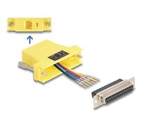 Delock 67101 cambiador de género para cable d-sub 25 rj12 amarillo