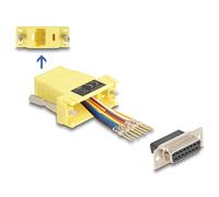 Delock 67113 cambiador de género para cable d-sub 15 rj45 amarillo