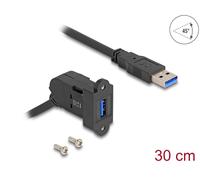 Delock 67153 cambiador de género para cable usb-a negro