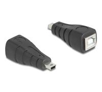 Delock 67200 cambiador de género para cable mini usb usb type-b negro