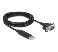 Delock 67321 cable de serie negro 1,8 m usb tipo a rs-232