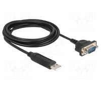 67321 Convertidor USB-RS232 D-Sub 9pin Macho,USB A-Macho 1,8m DELOCK