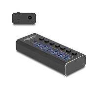 Delock 7Port USB hub con 3 puertos 10 Gbps y 4 Quick ChargeP
