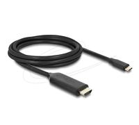 Delock 80599 adaptador de cable de vídeo 2 m usb tipo c hdmi negro