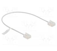 Delock cable de red rj45 cat.6 utp ultra slim 0,3 m gris con enchufes
