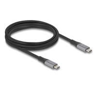 Delock 81192 cable usb usb4 gen 2x2 2 m usb c negro, gris