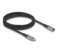 Delock 81202 cable usb usb4 gen 2x2 2 m usb c negro, gris