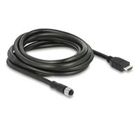 Delock 81219 cable para sensor y actuador 3 m m12 hdmi negro