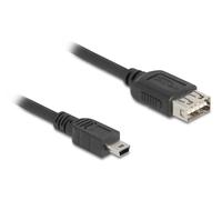 Delock 81523 cable usb usb 2.0 0,5 m mini-usb b usb a negro