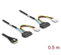 Delock 82296 cable serial attached scsi (sas) 0,5 m 16 gbit/s negro