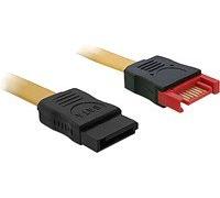 DeLOCK 82666 cable de SATA 0,1 m - Cable SATA (0,1 m, Male connector / Female connector)