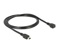Delock Cable USB 2.0 MiniUSB-B Extensión Macho/Hembra 1m