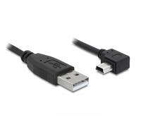 DeLOCK 82680 - Cable USB (0,5 m, USB A, Mini-USB B, Male Connector/Male Connector, 480 Mbit/s, Negro)