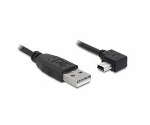 DELOCK 82680 Kabel USB 2.0-A Male to USB mini-B 5-Pin Male Angled Black 0,5m