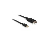1m Displayport Cable mini DisplayPort Negro, Adaptador negro, 1 m, mini DisplayPort, Displayport, Negro, Oro, 10,8 Gbit/s