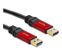 DeLock 82744 - Cable USB 3.0 de 1 Metro, Color Negro y Rojo