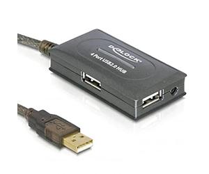 DeLOCK 82748 - Hub USB (Enchufar y Usar, Mac, Compatible), Negro