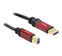 DeLock 82756 - Cable USB de 1 Metro, Negro y Rojo