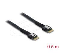 Delock 83016 cable serial attached scsi (sas) 0,5 m 16 gbit/s negro