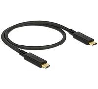 DeLOCK 83042 0.5m USB C USB C Macho Macho Negro - Cable USB (0,5 m, USB C, USB C, 3.1 (3.1 Gen 2), 10000 Mbit/s, Negro)