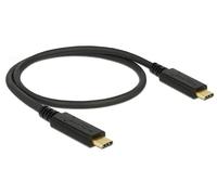 DeLOCK 83043 0.5m USB C USB C Macho Macho Negro - Cable USB (0,5 m, USB C, USB C, 2.0, 480 Mbit/s, Negro)