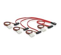 Cable Mini SAS 36pin a 4x SAS 29pin DeLOCK 0,5 m Rojo