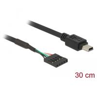 Delock 83170 cable usb usb 2.0 0,3 m mini-usb b 0,48 gbit/s negro