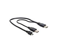 DeLOCK 83178 Cable USB 0,3 m USB 2.0 2 x USB A Negro