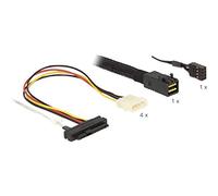 DeLOCK 83391 cable Serial Attached SCSI (SAS) 1 m - Cable SAS (1 m, 1 x Mini SAS HD x 4 SFF 8643, 4 x SAS 29p SFF 8482, Male connector/Female connector, Multicolor)