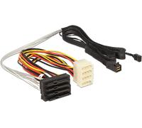 DeLOCK 83391 cable Serial Attached SCSI (SAS) 1 m - Cable SAS (1 m, 1 x Mini SAS HD x 4 SFF 8643, 4 x SAS 29p SFF 8482, Male connector/Female connector, Multicolor)